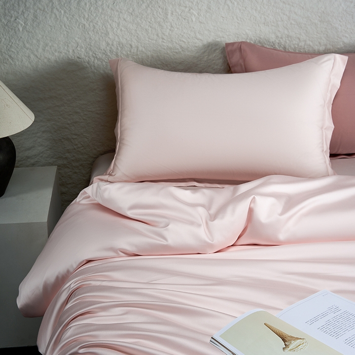 91家纺网 家纺一手货源 找家纺 618家纺 2026新款A类奥地利进口兰精天丝纯色四件套系列 天丝简约俏佳人