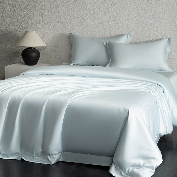 91家纺网 家纺一手货源 找家纺 618家纺 2026新款A类奥地利进口兰精天丝纯色四件套系列 天丝简约夏莎兰