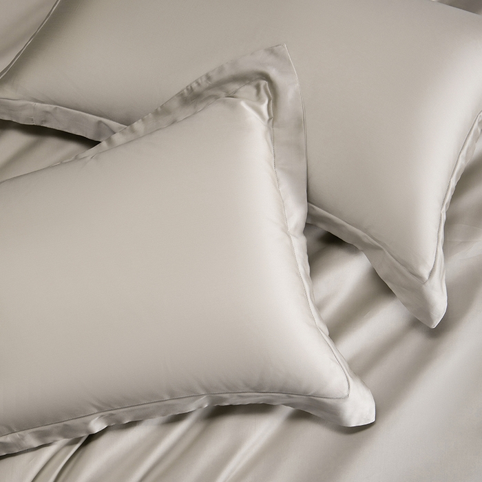 91家纺网 家纺一手货源 找家纺 618家纺 2026新款A类奥地利进口兰精天丝纯色四件套系列 天丝简约椰子灰