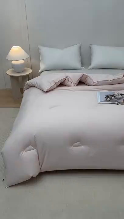 91家纺网 家纺一手货源 找家纺 犇牛仓储供应链 2026新款双层纱大豆纤维被冬被夏被儿童被被子被芯 玉色