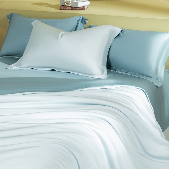 91家纺网 家纺一手货源 找家纺 （总）618家纺 2026新款A类奥地利进口兰精天丝拼色四件套系列