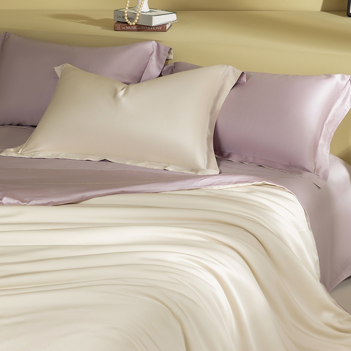 91家纺网 家纺一手货源 找家纺 （总）618家纺 2026新款A类奥地利进口兰精天丝拼色四件套系列