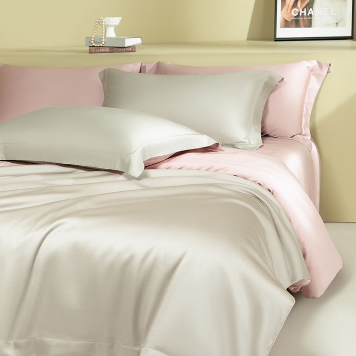 91家纺网 家纺一手货源 找家纺 （总）618家纺 2026新款A类奥地利进口兰精天丝拼色四件套系列