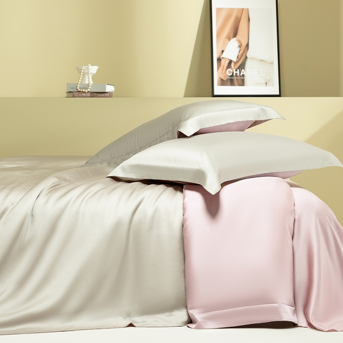 91家纺网 家纺一手货源 找家纺 （总）618家纺 2026新款A类奥地利进口兰精天丝拼色四件套系列