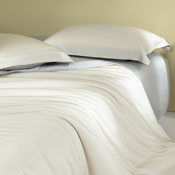 91家纺网 家纺一手货源 找家纺 618家纺 2026新款A类奥地利进口兰精天丝拼色四件套系列 天丝双拼米灰