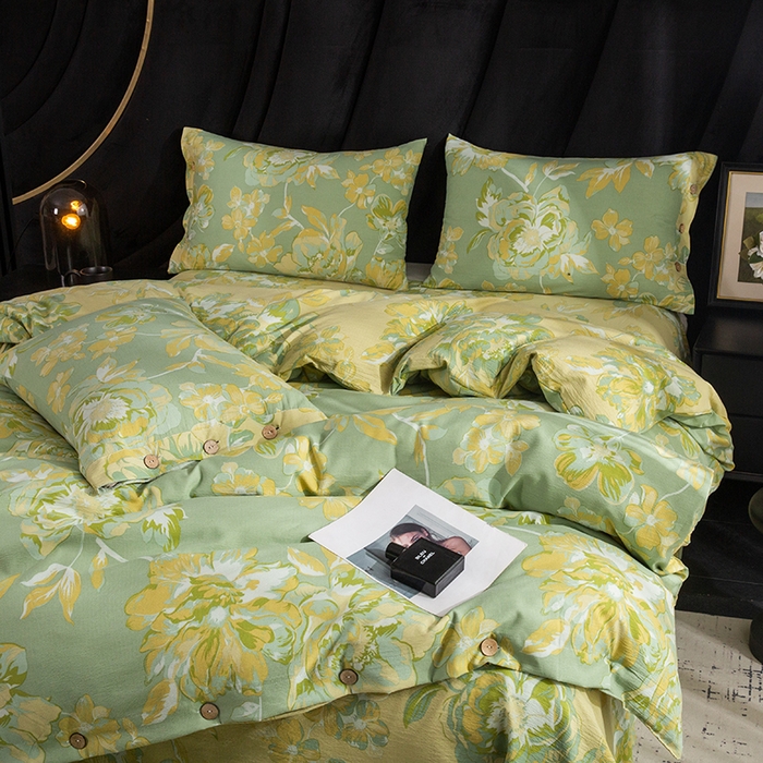 91家纺网 家纺一手货源 找家纺 （总）库里梦家纺 2026春夏新款直播专供爆款色织复古双层纱四件套