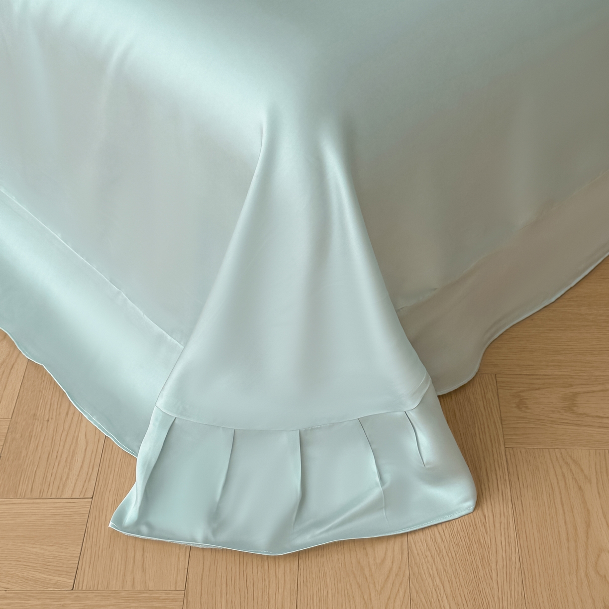 91家纺网 家纺一手货源 找家纺 启航家居 2026新款春夏天丝莱赛尔数码印花四件套 池禾韵兰