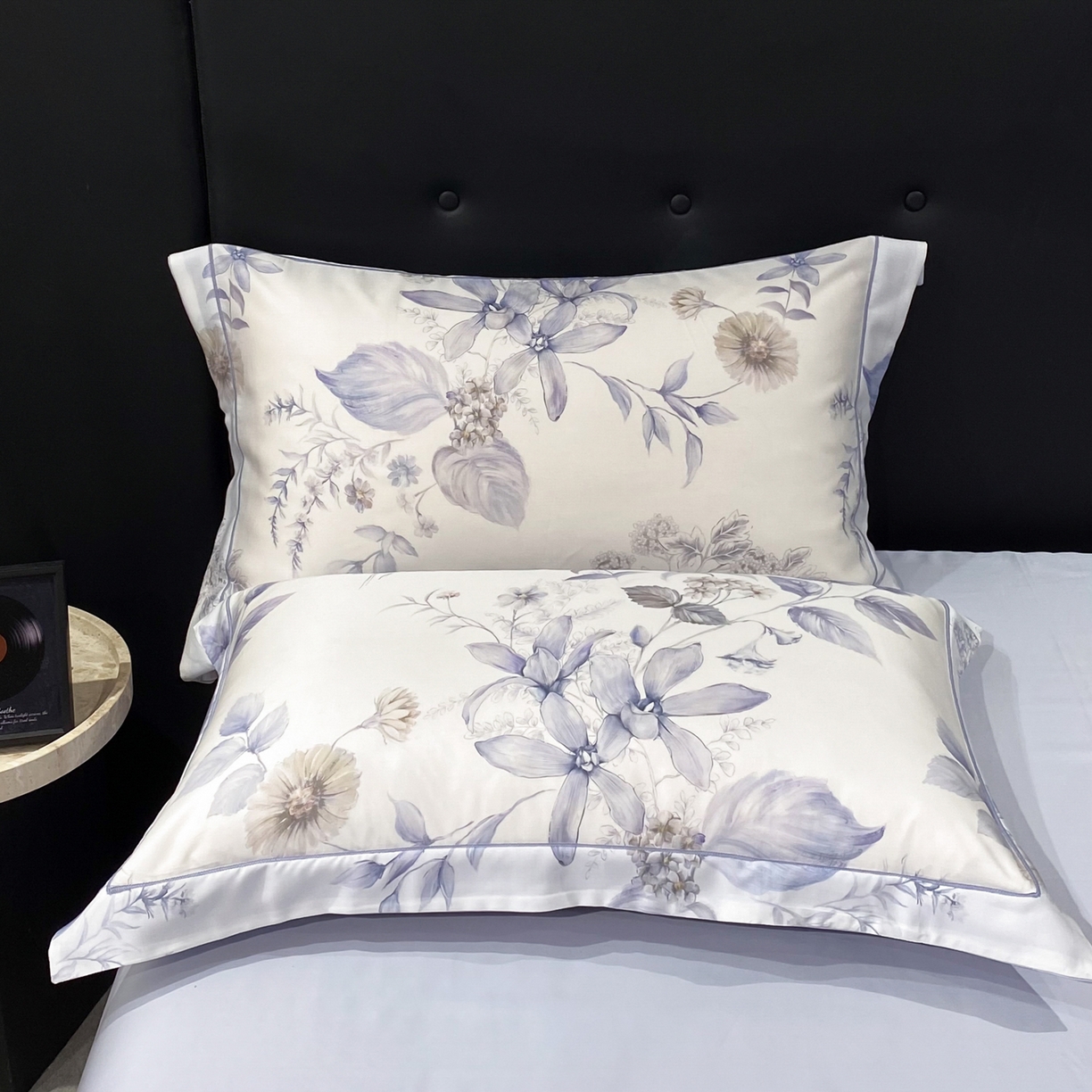 91家纺网 家纺一手货源 找家纺 启航家居 2026新款春夏天丝莱赛尔数码印花四件套 春溢然兰