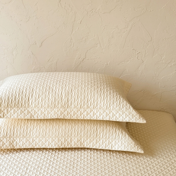 91家纺网 家纺一手货源 找家纺 法芙娜家纺 2026新款100S长绒棉床盖三件套 米黄