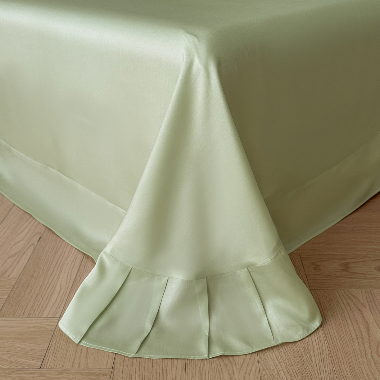 91家纺网 家纺一手货源 找家纺 启航家居 2026新款春夏天丝莱赛尔数码印花四件套 樱岛春漫粉