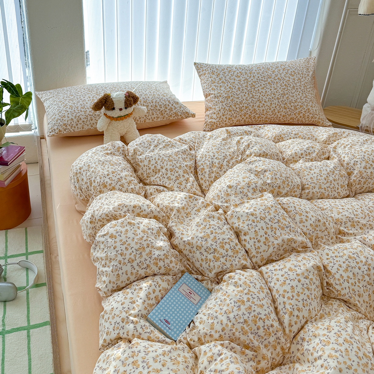 91家纺网 家纺一手货源 找家纺 （总）铺尚美家纺 2026新款春款A类古法水洗仿棉云感棉小布袋四件套