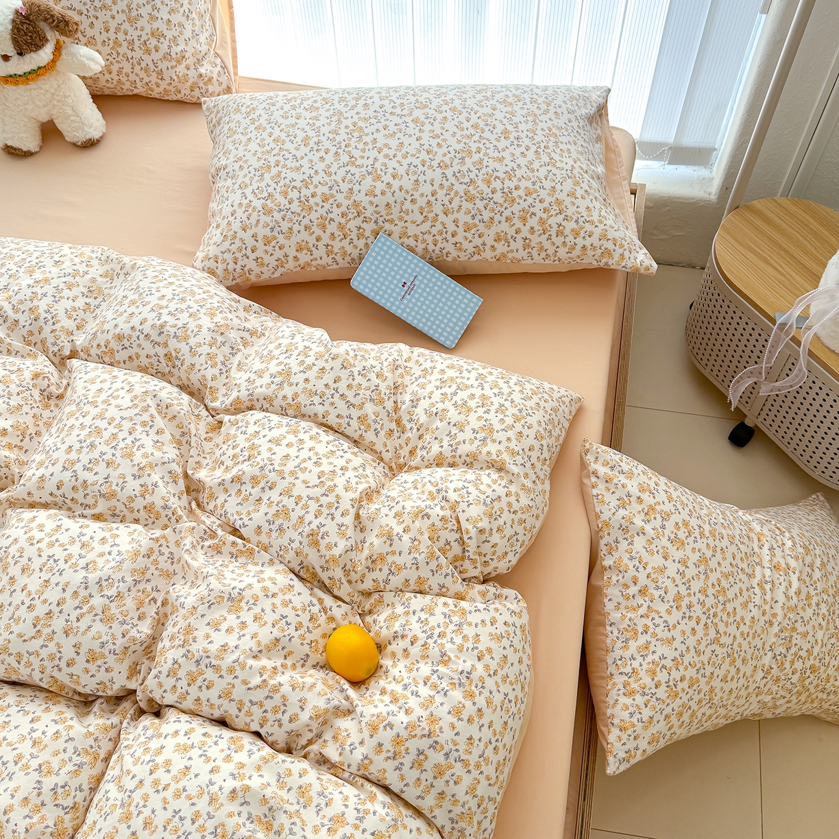 91家纺网 家纺一手货源 找家纺 （总）铺尚美家纺 2026新款春款A类古法水洗仿棉云感棉小布袋四件套