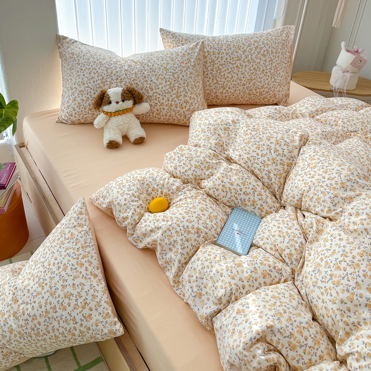 91家纺网 家纺一手货源 找家纺 （总）铺尚美家纺 2026新款春款A类古法水洗仿棉云感棉小布袋四件套