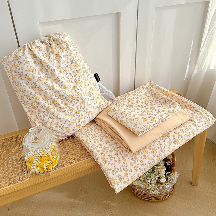 91家纺网 家纺一手货源 找家纺 （总）铺尚美家纺 2026新款春款A类古法水洗仿棉云感棉小布袋四件套