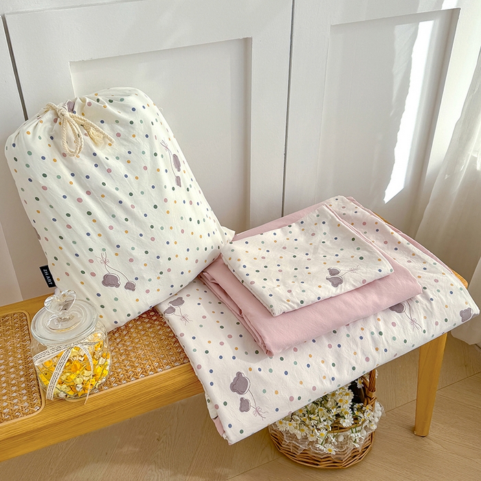 91家纺网 家纺一手货源 找家纺 （总）铺尚美家纺 2026新款春款A类古法水洗仿棉云感棉小布袋四件套