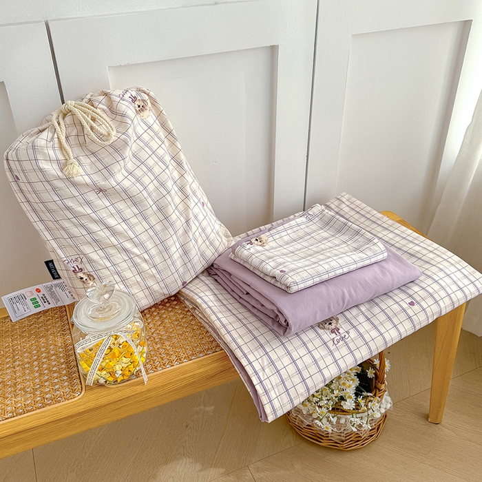 91家纺网 家纺一手货源 找家纺 （总）铺尚美家纺 2026新款春款A类古法水洗仿棉云感棉小布袋四件套