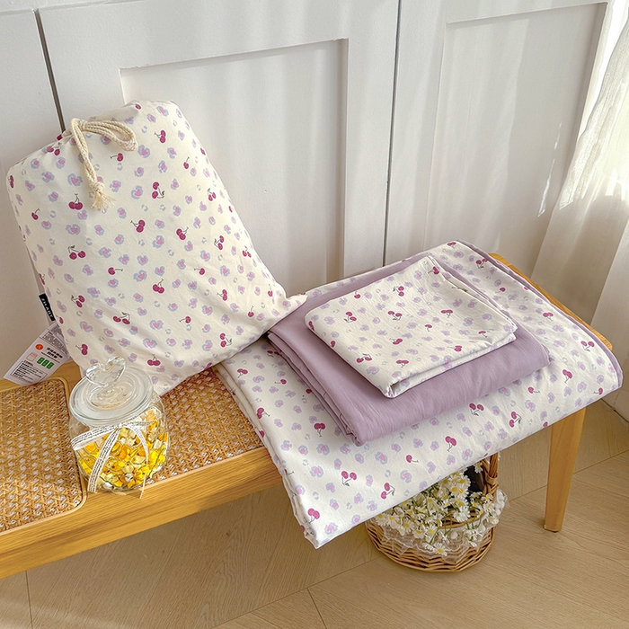 91家纺网 家纺一手货源 找家纺 （总）铺尚美家纺 2026新款春款A类古法水洗仿棉云感棉小布袋四件套