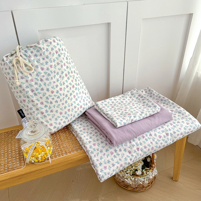 91家纺网 家纺一手货源 找家纺 （总）铺尚美家纺 2026新款春款A类古法水洗仿棉云感棉小布袋四件套