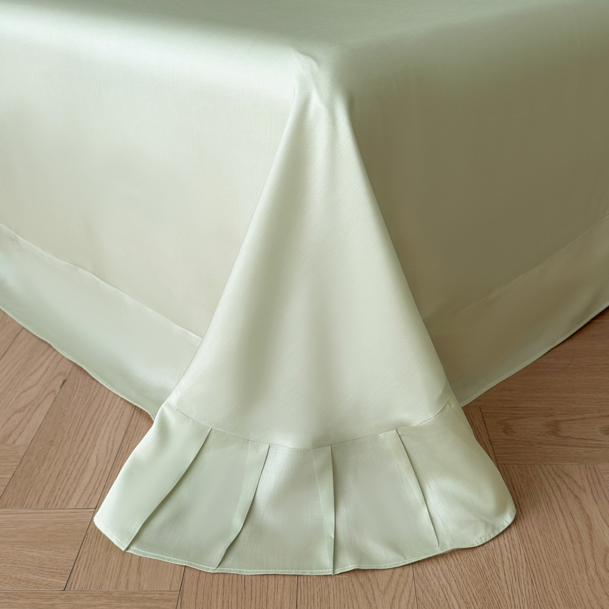 91家纺网 家纺一手货源 找家纺 启航家居 2026新款春夏天丝莱赛尔数码印花四件套 栀花语粉