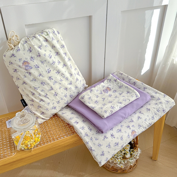 91家纺网 家纺一手货源 找家纺 （总）铺尚美家纺 2026新款春款A类古法水洗仿棉云感棉小布袋四件套