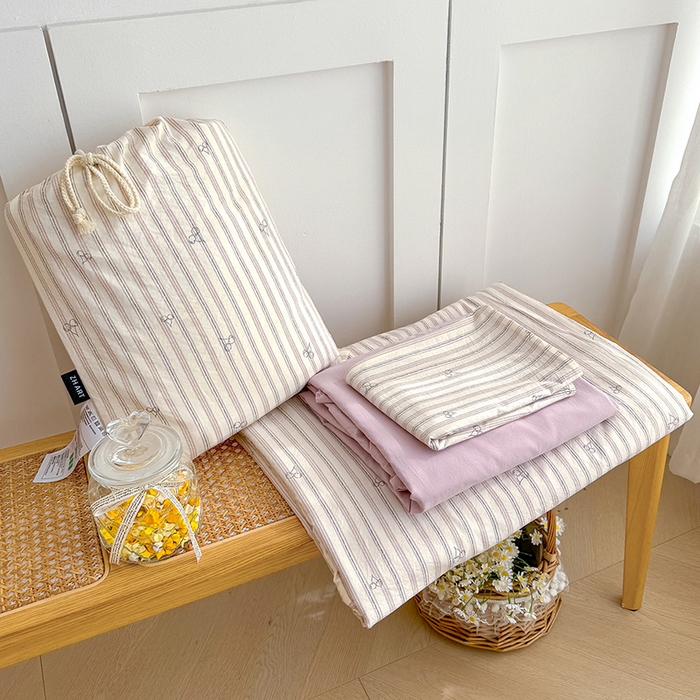 91家纺网 家纺一手货源 找家纺 （总）铺尚美家纺 2026新款春款A类古法水洗仿棉云感棉小布袋四件套