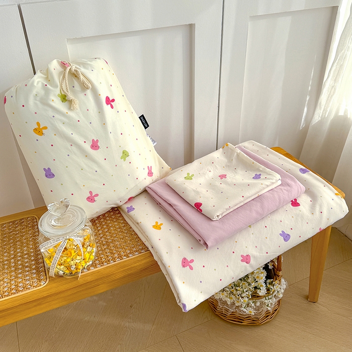 91家纺网 家纺一手货源 找家纺 （总）铺尚美家纺 2026新款春款A类古法水洗仿棉云感棉小布袋四件套