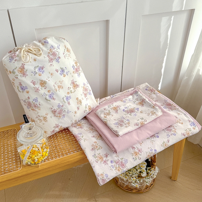 91家纺网 家纺一手货源 找家纺 （总）铺尚美家纺 2026新款春款A类古法水洗仿棉云感棉小布袋四件套