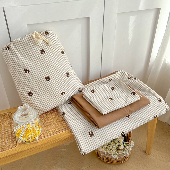 91家纺网 家纺一手货源 找家纺 （总）铺尚美家纺 2026新款春款A类古法水洗仿棉云感棉小布袋四件套