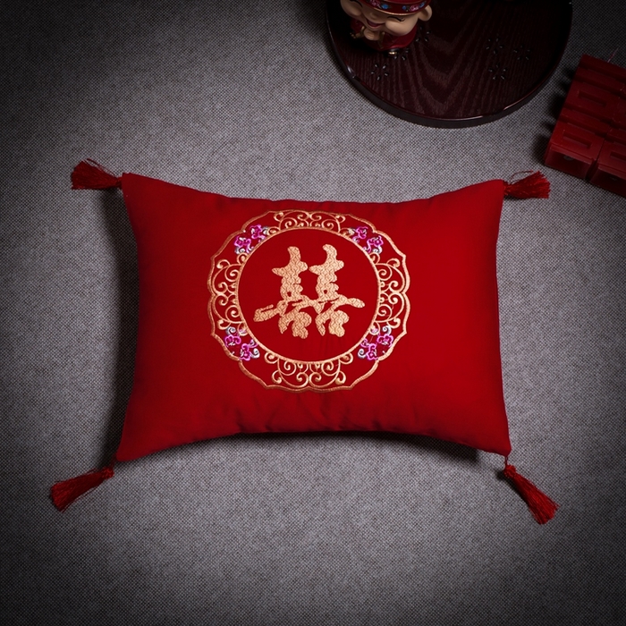 91家纺网 家纺一手货源 找家纺 慕她家纺 慕她畅销款全棉纯棉婚庆四件套大红色刺绣结婚床上用品 百子迎亲