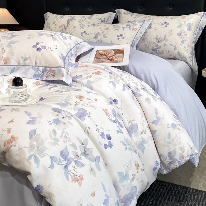 91家纺网 家纺一手货源 找家纺 （总）启航家居 2026新款春夏天丝莱赛尔数码印花四件套