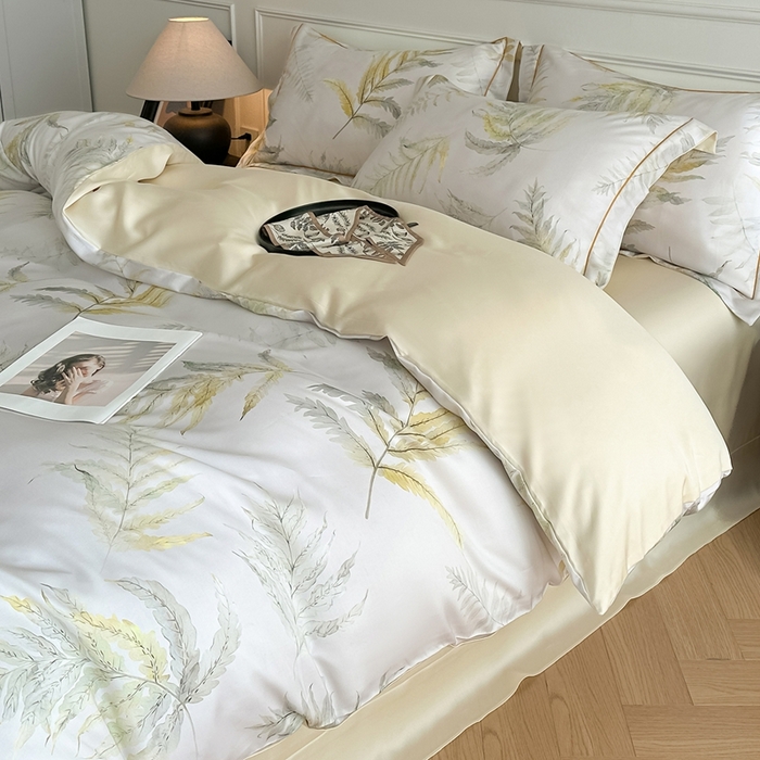 91家纺网 家纺一手货源 找家纺 （总）启航家居 2026新款春夏天丝莱赛尔数码印花四件套