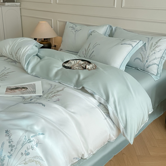 91家纺网 家纺一手货源 找家纺 （总）启航家居 2026新款春夏天丝莱赛尔数码印花四件套