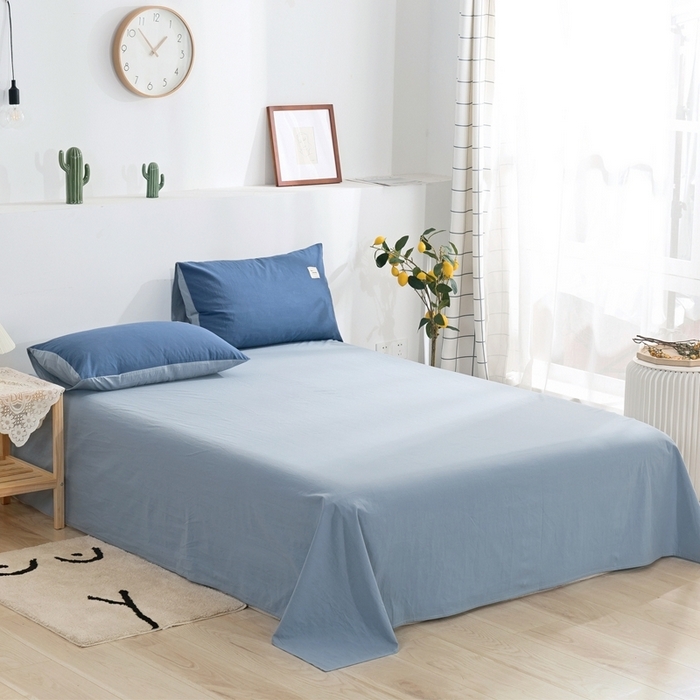 91家纺网 家纺一手货源 找家纺 （总）贝尔 PELLHOME 全棉纯棉水洗棉四件套1.5m1.8m纯色北欧风简约（可抖音代发）