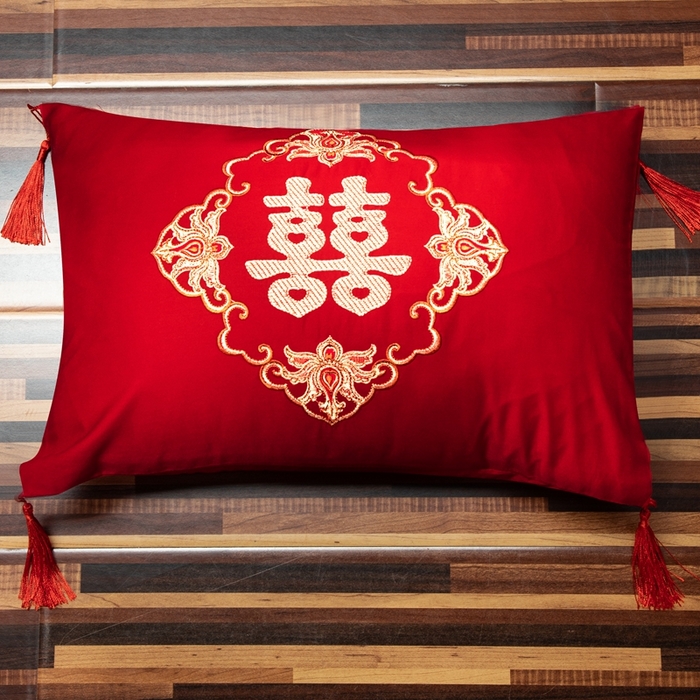 91家纺网 家纺一手货源 找家纺 慕她家纺 慕她畅销款全棉纯棉婚庆四件套大红色刺绣结婚床上用品 皇室婚嫁