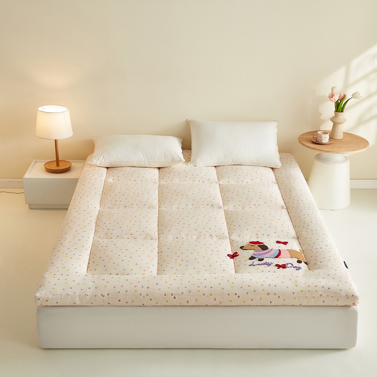 91家纺网 家纺一手货源 找家纺 （总）小桃姐家纺 2026新款卡通学生宿舍舒适腊肠狗软床垫床褥