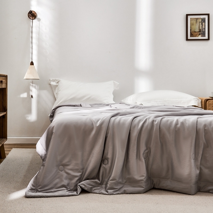 91家纺网 家纺一手货源 找家纺 （总）贝尔 PELLHOME 60s兰精天丝纯色夏被夏凉被（可抖音代发）