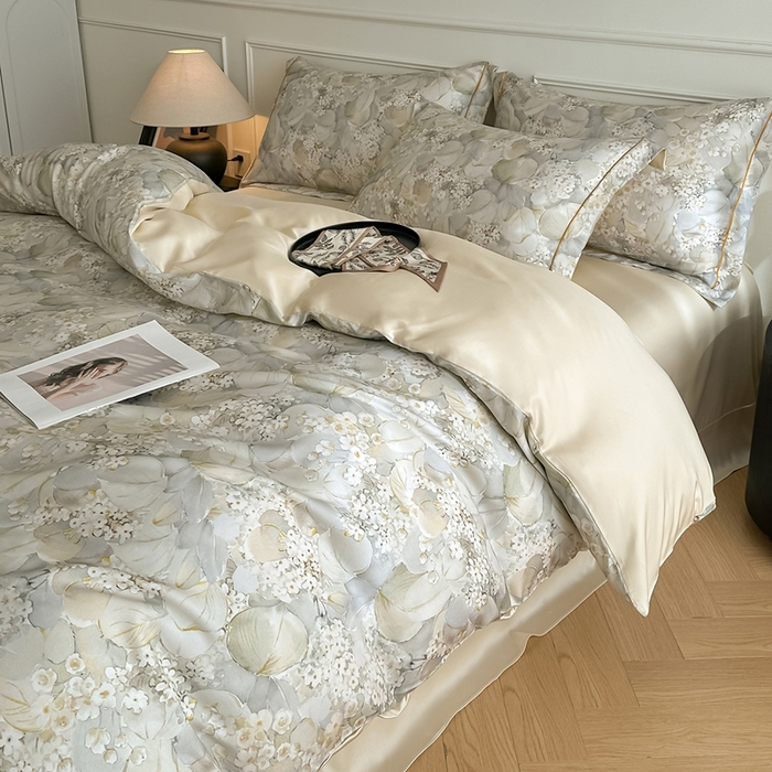 91家纺网 家纺一手货源 找家纺 （总）启航家居 2026新款春夏天丝莱赛尔数码印花四件套