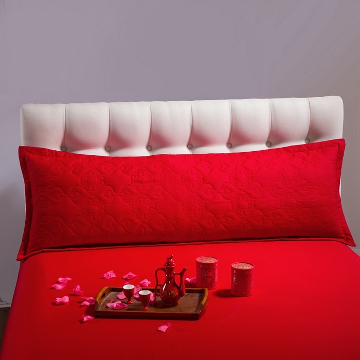 91家纺网 家纺一手货源 找家纺 慕她家纺 慕她畅销款全棉纯棉婚庆四件套大红色刺绣结婚床上用品 龙凤贺喜