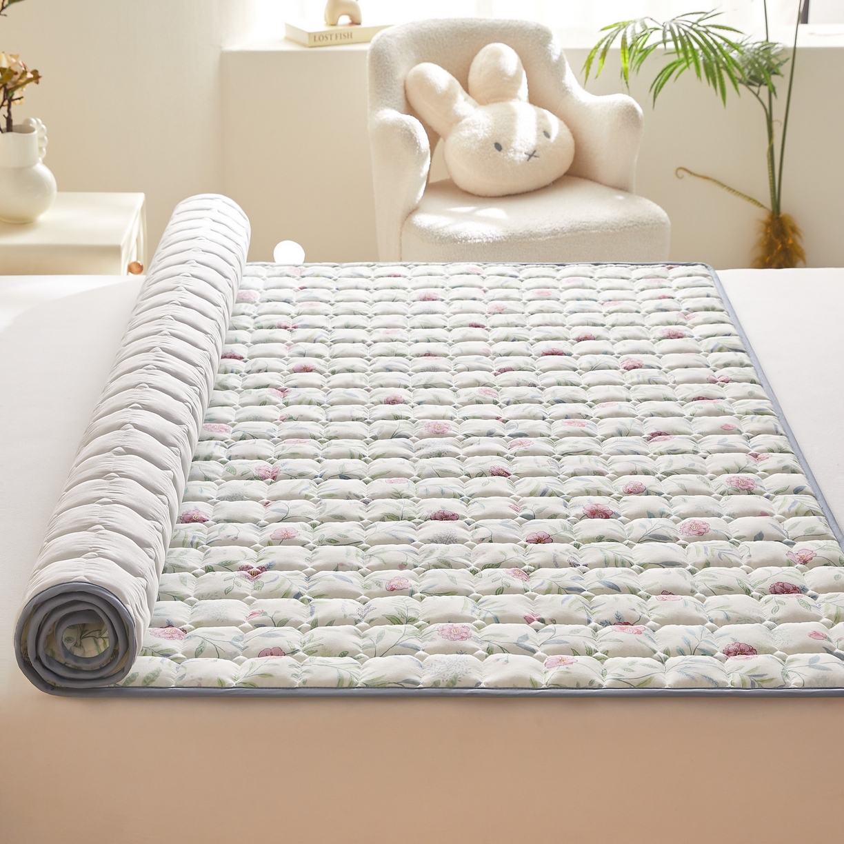 91家纺网 家纺一手货源 找家纺 （总）小桃姐家纺 2026新款四季夹棉防水床护垫 隔脏床垫姨妈垫儿童隔尿垫夹棉枕套