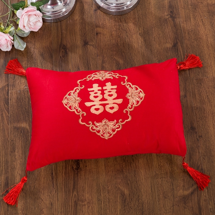 91家纺网 家纺一手货源 找家纺 慕她家纺 慕她畅销款全棉纯棉婚庆四件套大红色刺绣结婚床上用品 龙凤蜜语