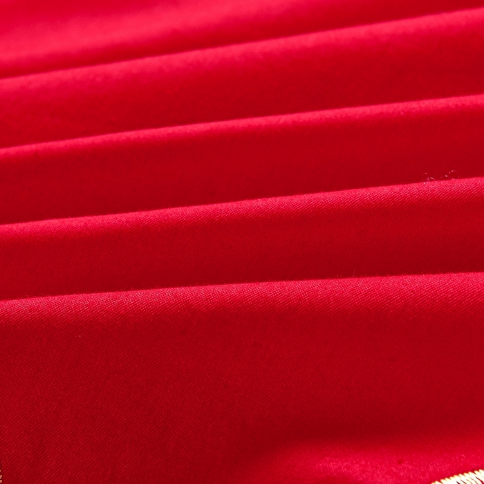 91家纺网 家纺一手货源 找家纺 慕她家纺 慕她畅销款全棉纯棉婚庆四件套大红色刺绣结婚床上用品 龙凤情深