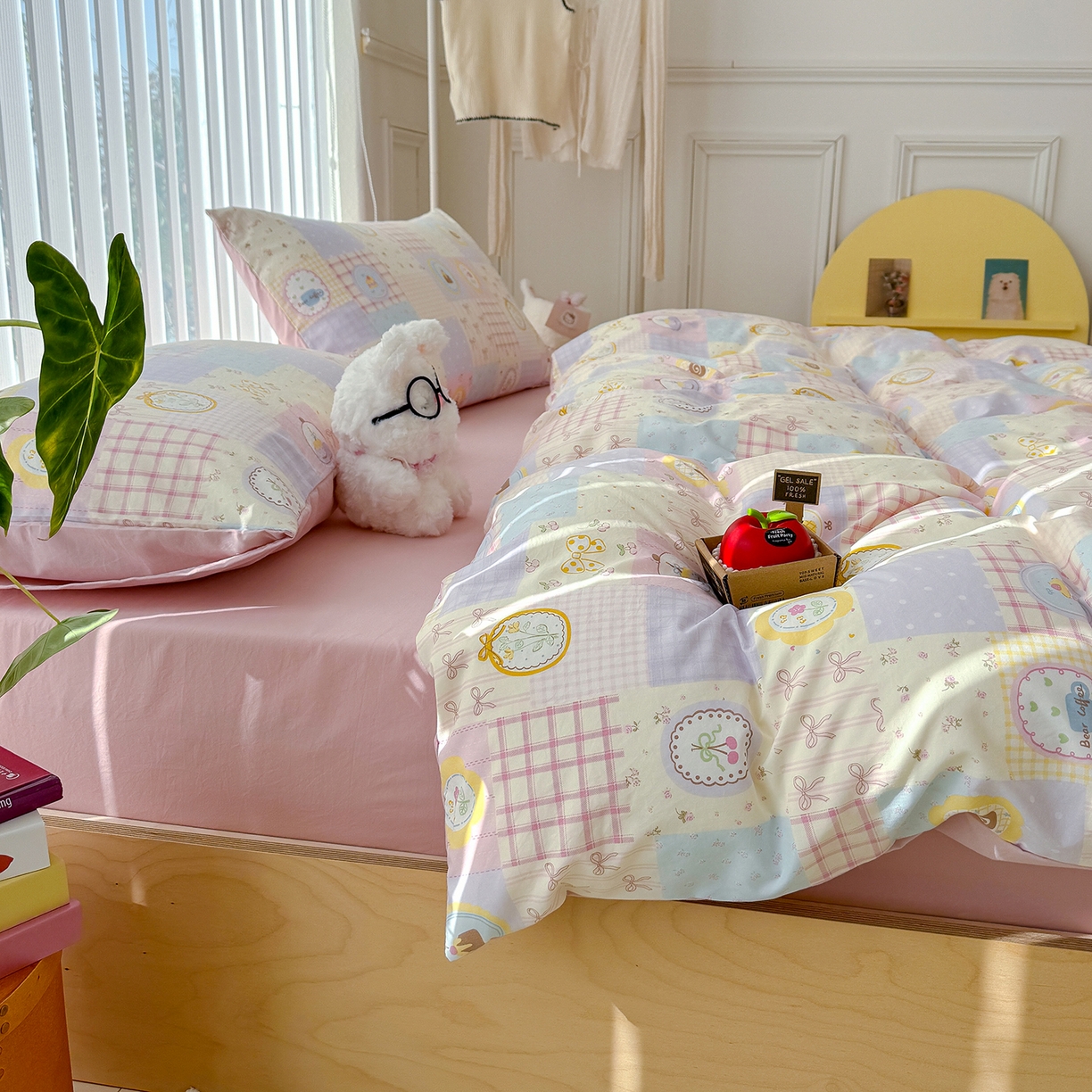 91家纺网 家纺一手货源 找家纺 铺尚美家纺 2026新款春款A类古法水洗仿棉云感棉小布袋四件套 童趣