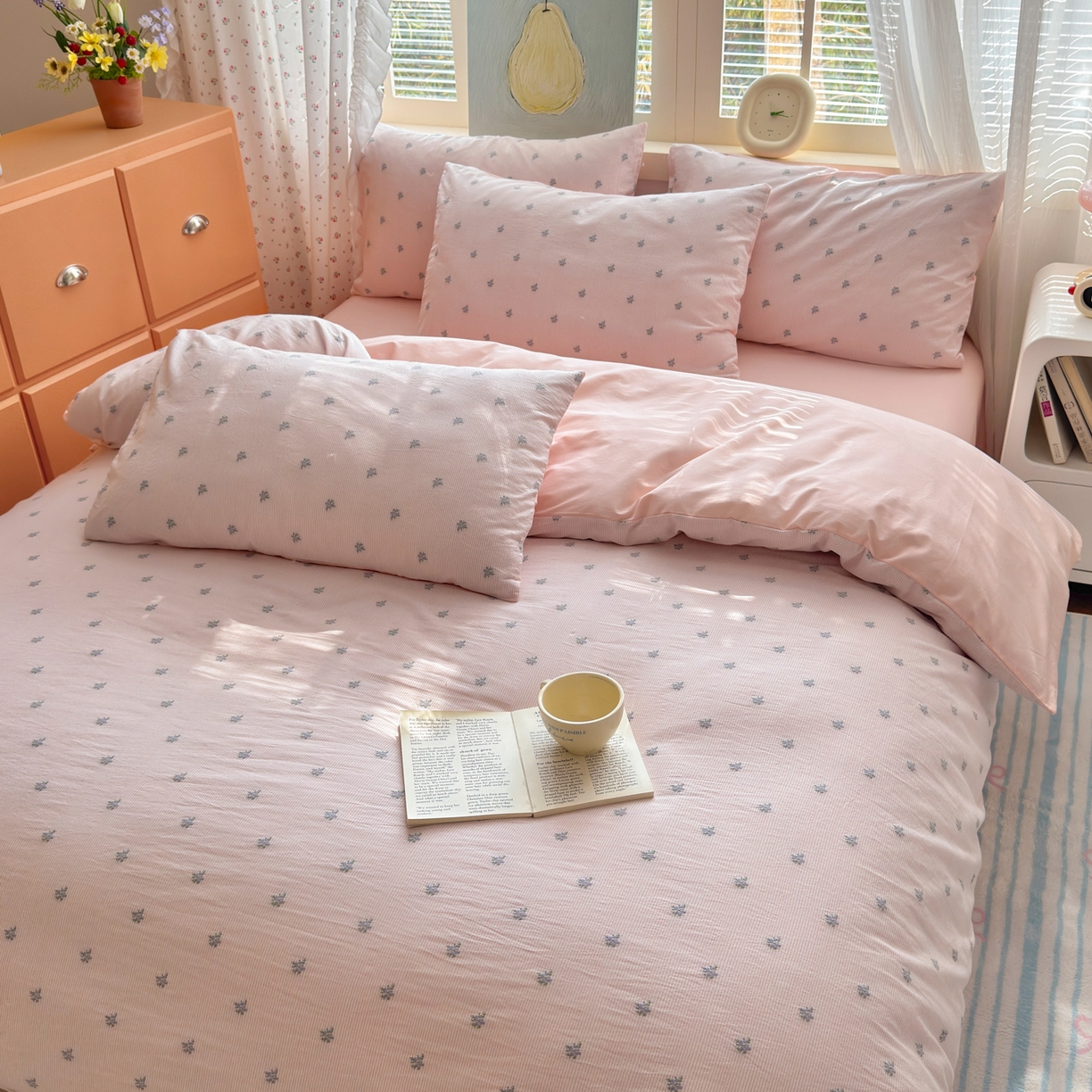 91家纺网 家纺一手货源 找家纺 （总）寐居家纺 2026新款舒适全棉水洗棉提花四件套