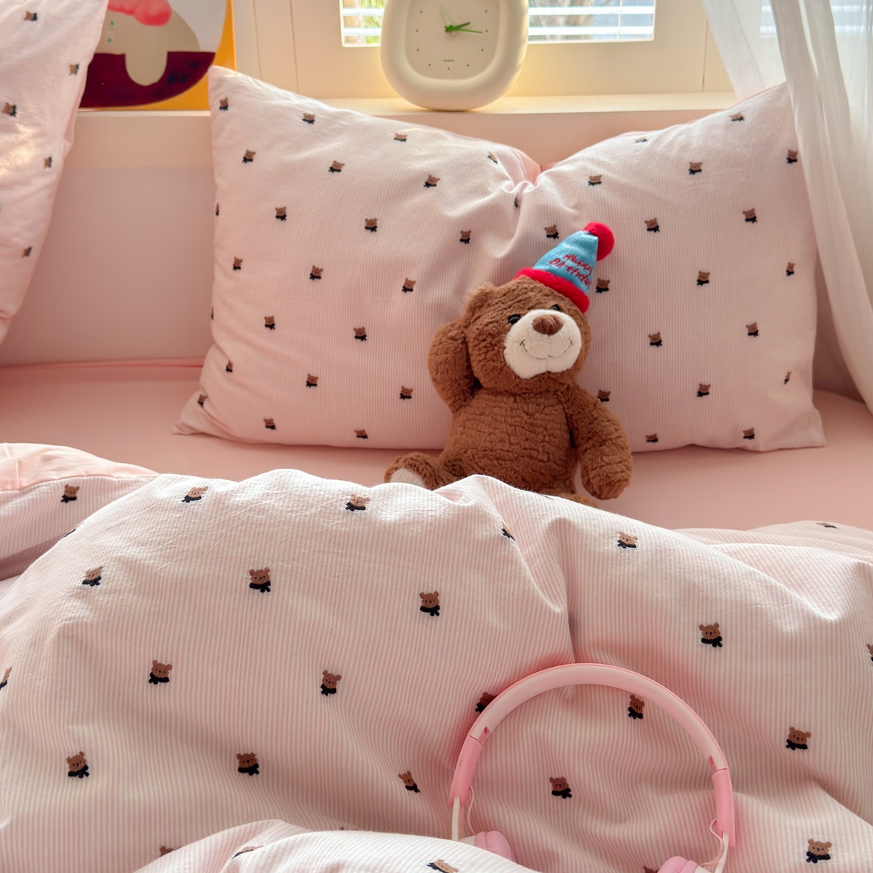 91家纺网 家纺一手货源 找家纺 寐居家纺 2026新款舒适全棉水洗棉提花四件套 提花-小熊玉