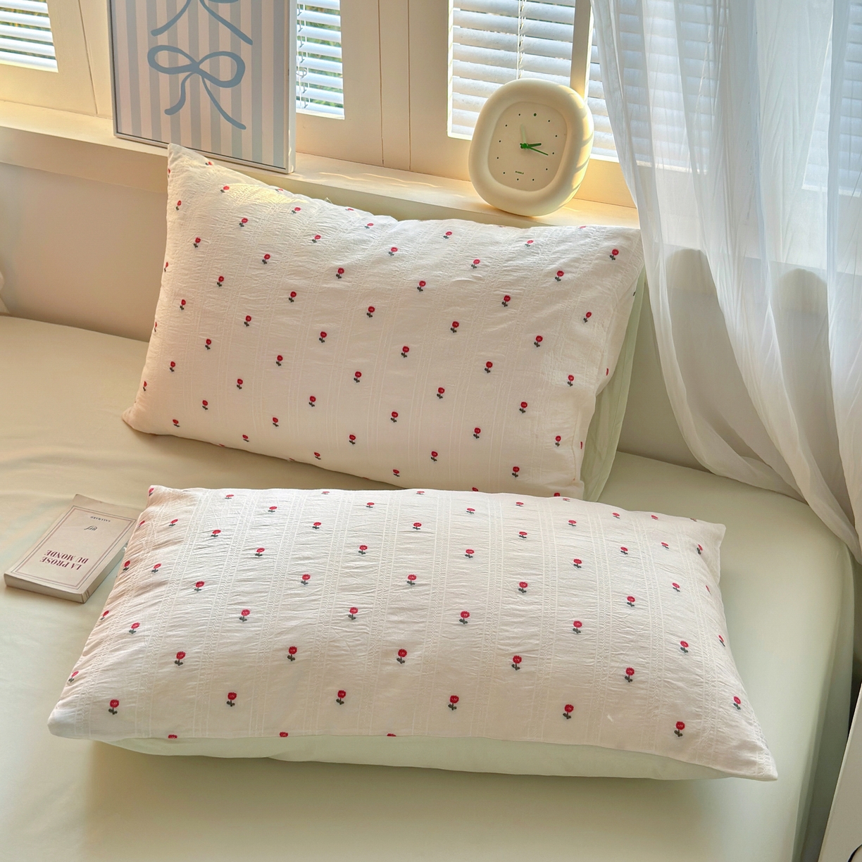 91家纺网 家纺一手货源 找家纺 寐居家纺 2026新款舒适全棉水洗棉提花四件套 提花-小红花