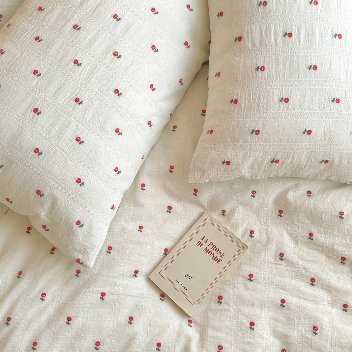 91家纺网 家纺一手货源 找家纺 寐居家纺 2026新款舒适全棉水洗棉提花四件套 提花-小红花