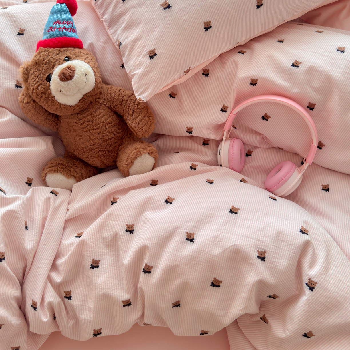 91家纺网 家纺一手货源 找家纺 寐居家纺 2026新款舒适全棉水洗棉提花四件套 提花-小熊玉