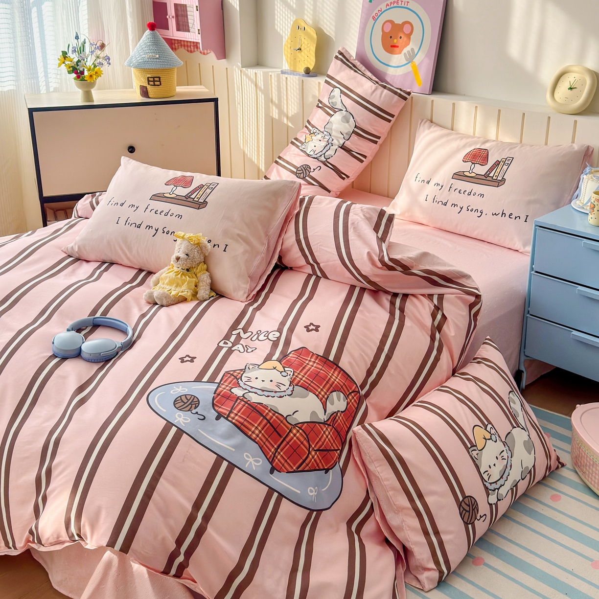 91家纺网 家纺一手货源 找家纺 （总）寐居家纺 2026新款全棉大版数码印花四件套