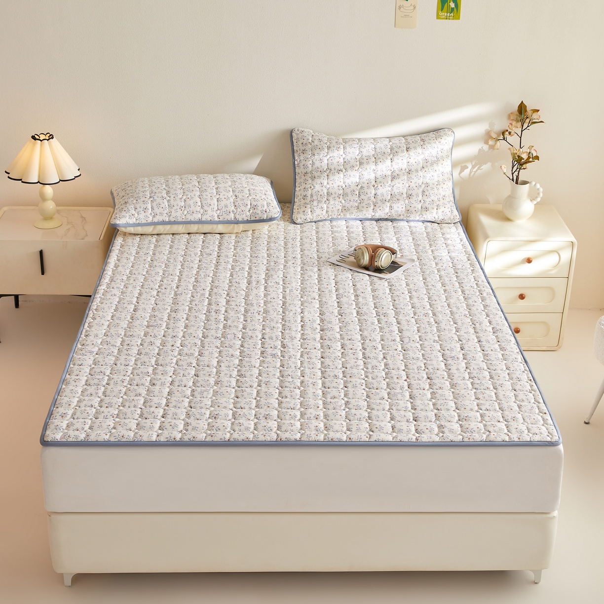 91家纺网 家纺一手货源 找家纺 小桃姐家纺 2026新款四季夹棉防水床护垫 隔脏床垫姨妈垫儿童隔尿垫夹棉枕套 森林舞会