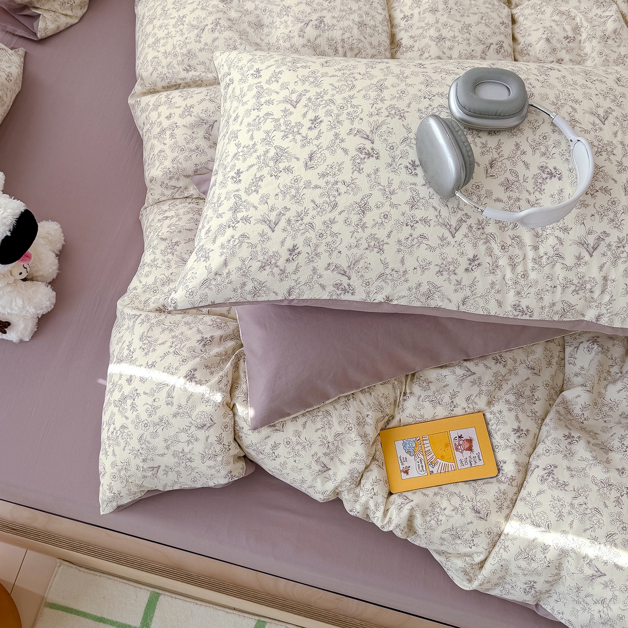 91家纺网 家纺一手货源 找家纺 铺尚美家纺 2026新款春款A类古法水洗仿棉云感棉小布袋四件套 半页诗